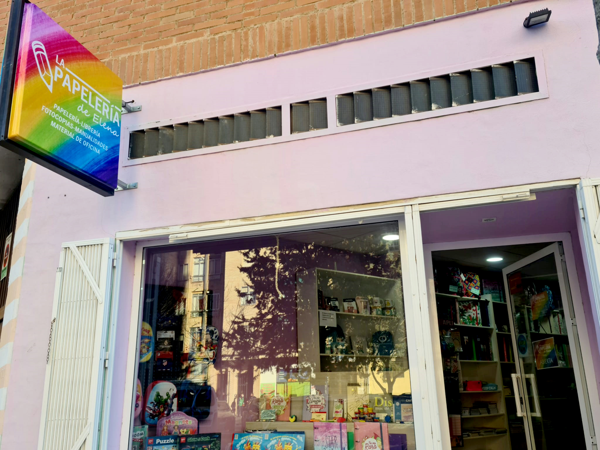 Fachada de La Papelería de Elena