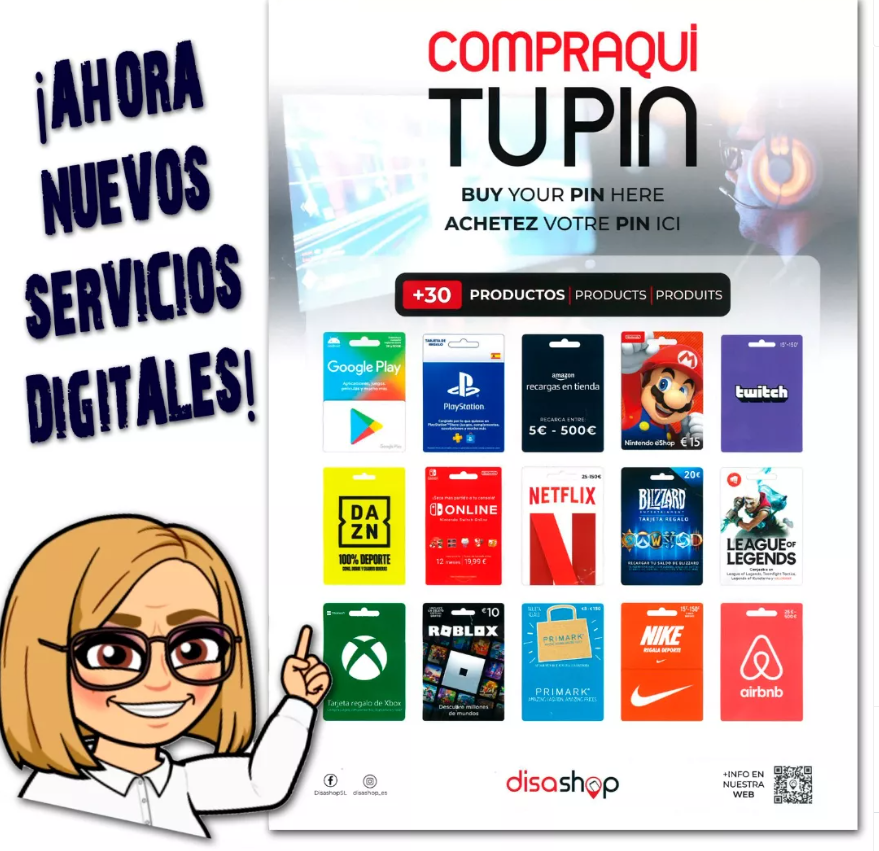 Servicios digitales disponibles en la papelería